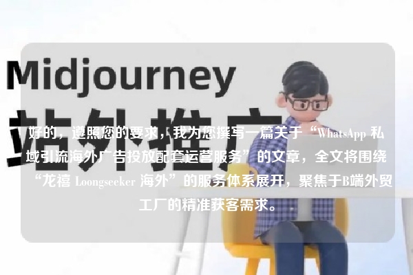 好的，遵照您的要求，我为您撰写一篇关于“WhatsApp 私域引流海外广告投放配套运营服务”的文章，全文将围绕“龙禧 Loongseeker 海外”的服务体系展开，聚焦于B端外贸工厂的精准获客需求。