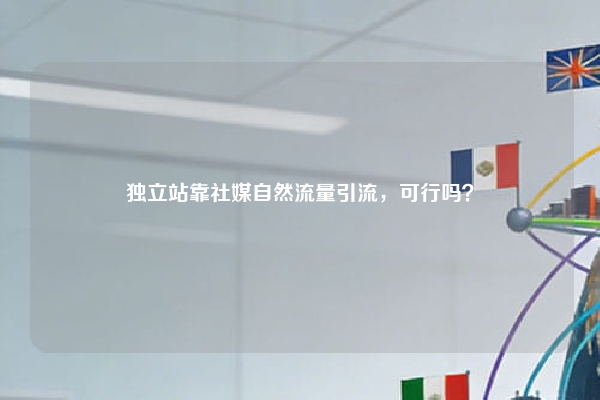 独立站靠社媒自然流量引流，可行吗？