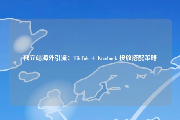 独立站海外引流：TikTok + Facebook 投放搭配策略